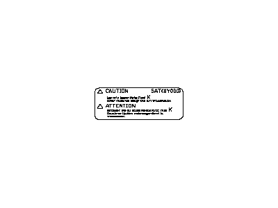 Nissan 99053-8Y100 Label-Oil Caution