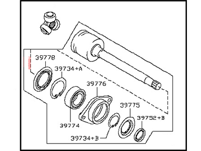Nissan 39771-JN10E Joint Assembly Outer