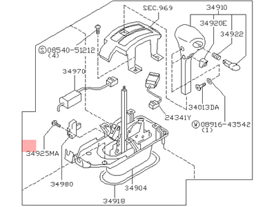Nissan 34901-1E605 Transmission Control Device Assembly