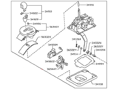 Nissan 34901-1EA1C Transmission Control Device Assembly