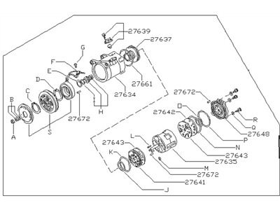 Nissan Stanza A/C Compressor - 92600-29R00