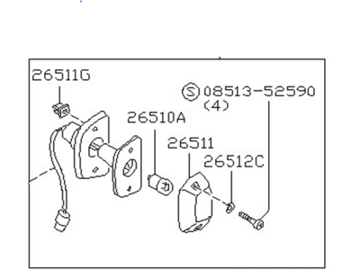 Nissan B6515-23G20 Lamp Assembly-Licence,LH