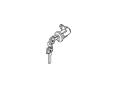 Nissan 80601-EA000 Cylinder Set-Door Lock,LH