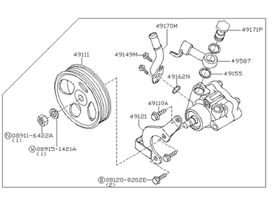 Nissan 49110-9BA0A Pump Power Steering