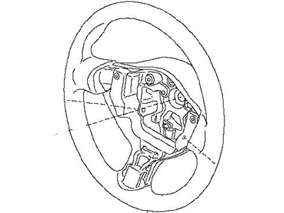 Nissan D8430-1A35A Steering Wheel Assembly Without Less Pad