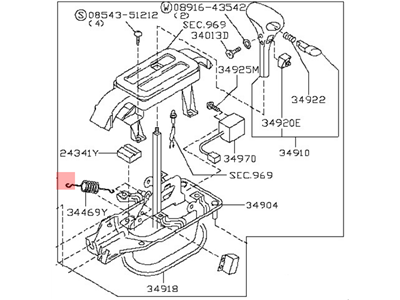 Nissan 34901-53U65 Transmission Control Device Assembly