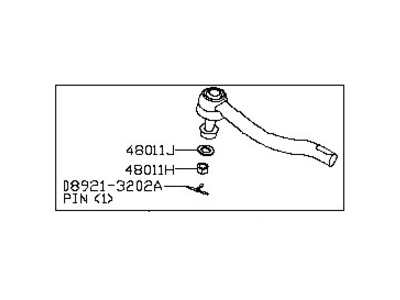 Nissan D8520-3TA0A Socket Kit-Tie Rod