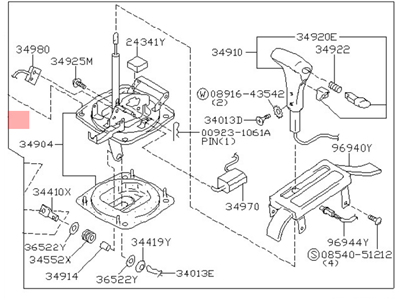 Nissan 34901-70F20 Transmission Control Device Assembly