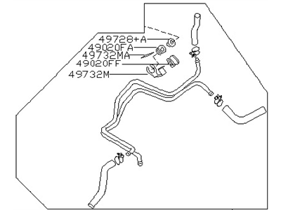 Nissan 49726-7B010 Tube Assy-Power Steering