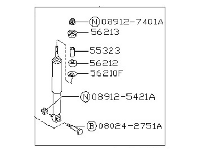 Nissan 56210-11C25 ABSORBER Kit Shock Rear