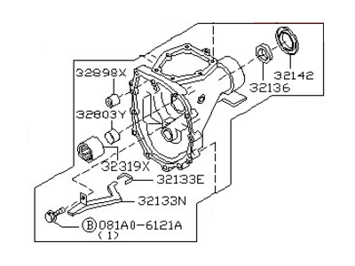 Nissan 32130-01G00 Extension Assembly Rear