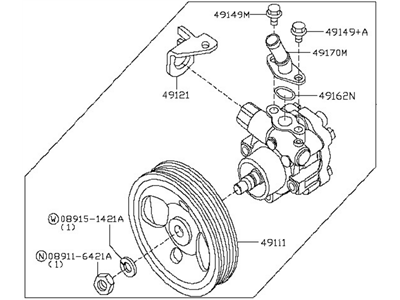 2014 Nissan NV Power Steering Pump - 49110-1PE0A