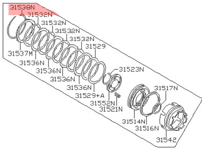 Nissan 31568-21X00 Ring-Snap
