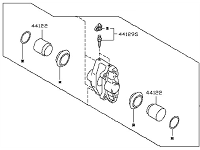 Nissan 44001-CD000 CALIPER Assembly-Rear RH,W/O Pads Or SHIMS
