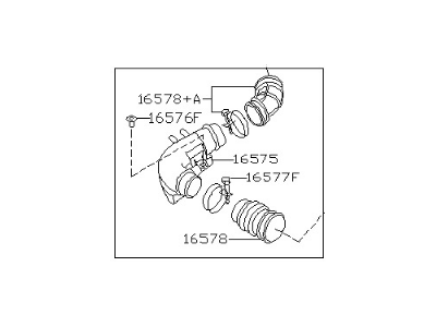 Nissan 16576-4W000 Duct Assembly-Air