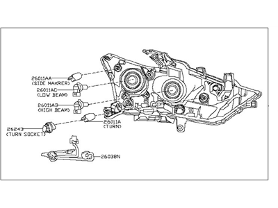 Nissan 26060-4RF0A Headlamp Assembly-Driver Side