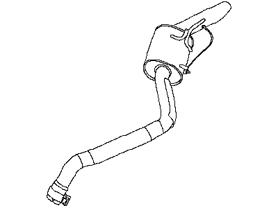 Nissan 20050-ZP40A Exhaust Tube Assembly, Rear
