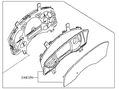 Nissan 24810-7S005 Instrument Cluster Speedometer