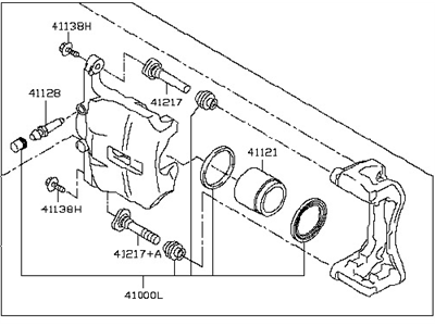Nissan Versa Brake Caliper Repair Kit - 41001-5RB0A