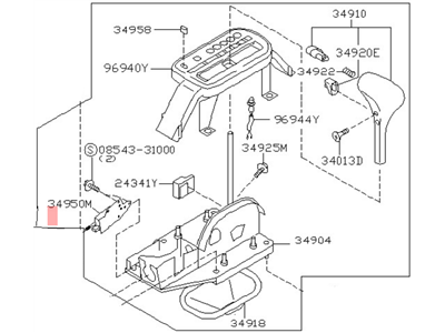 Nissan 34901-5Y013 Transmission Control Device Assembly