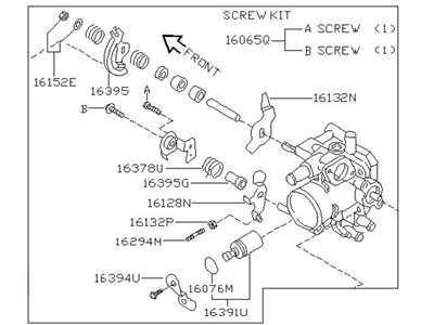 1999 Nissan Altima Throttle Body - 16119-9E011
