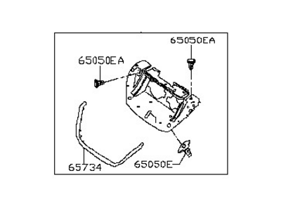 Nissan 65730-3NF0C Cover Assembly-Charge Port