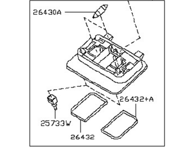 Nissan 26430-CA111 Lamp Assembly-Map