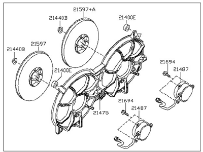 Nissan 21481-ZX51A Motor Assy-Fan & Shroud