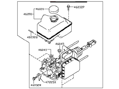 2014 Nissan NV Brake Master Cylinder Reservoir - 46010-1PA8A