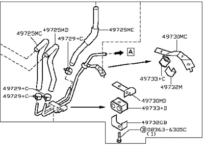 Nissan 49790-CE300 Tube Assembly - Power Steering