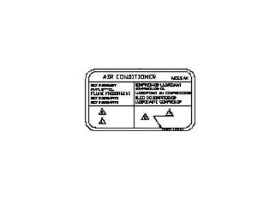 Nissan 27090-C954B Label-Caution,Air Conditioner