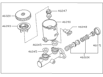 Nissan Pathfinder Brake Master Cylinder Reservoir - 46010-41G00