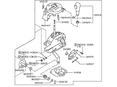 2006 Nissan 350Z Automatic Transmission Shifter - 34901-CE80B