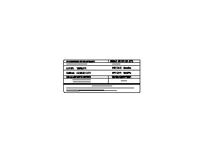 Nissan 14805-9TA0A Emission Label