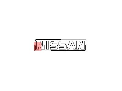 Nissan 62895-60G00 Emblem-Front