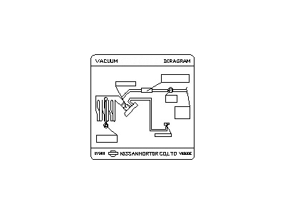 Nissan 22304-88G02 Label-Vacuum Piping Diagram