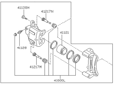 Nissan 41011-44F01 CALIPER-Brake LH