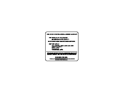 Nissan 990A2-9BD0A Label-Parts Content