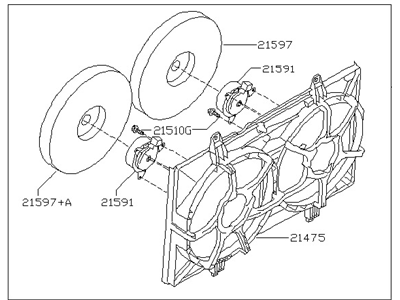 Nissan 21481-5Z00A Motor Assy-Fan & Shroud