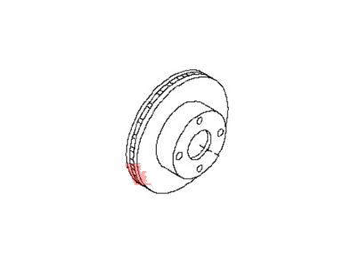 Nissan 40206-ZW90A Rotor Disc Brake Front