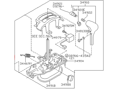 Nissan 200SX Automatic Transmission Shifter - 34901-1M201