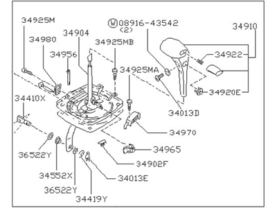 Nissan 34901-30R20 Transmission Control Device Assembly