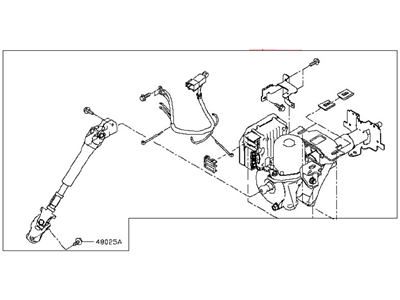 2014 Nissan Leaf Steering Column - 48810-3NF2A