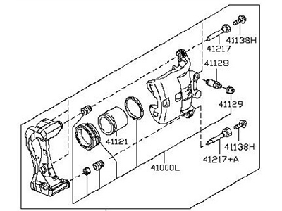 2014 Nissan Cube Brake Caliper Repair Kit - 41011-1FC0A
