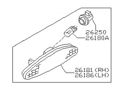 Nissan 26180-2Y910 Lamp Assembly-Side Marker,RH