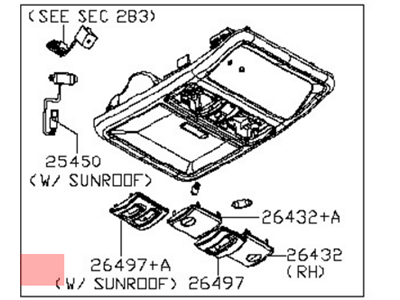 Nissan 26430-9CE0A Lamp Assembly Map