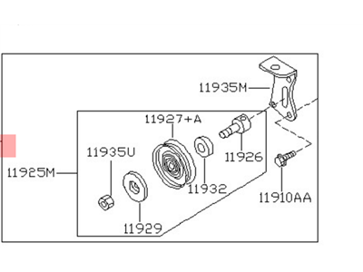 Nissan 11944-8J10A Pulley-Idler