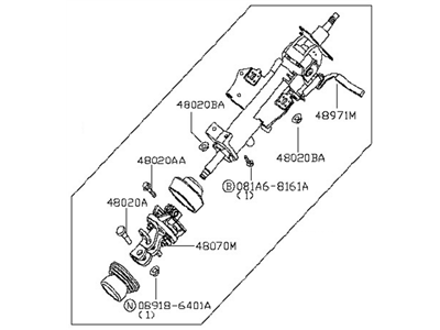 Nissan 48810-7S060 Column Assy-Steering,Upper