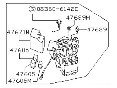 1992 Nissan 240SX Brake Fluid Pump - 47600-40F00