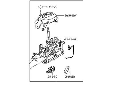Nissan 34901-3AN3A Transmission Control Device Assembly